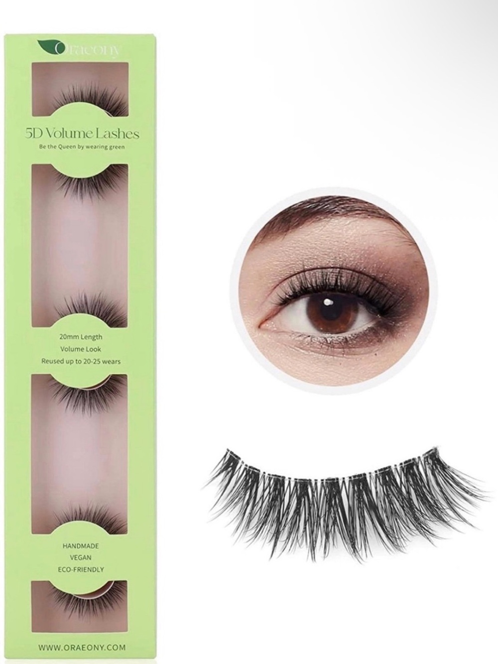 Wispy Faux Mink False Eyelashes 5D Volume 15-20mm Dramatic Glam New
